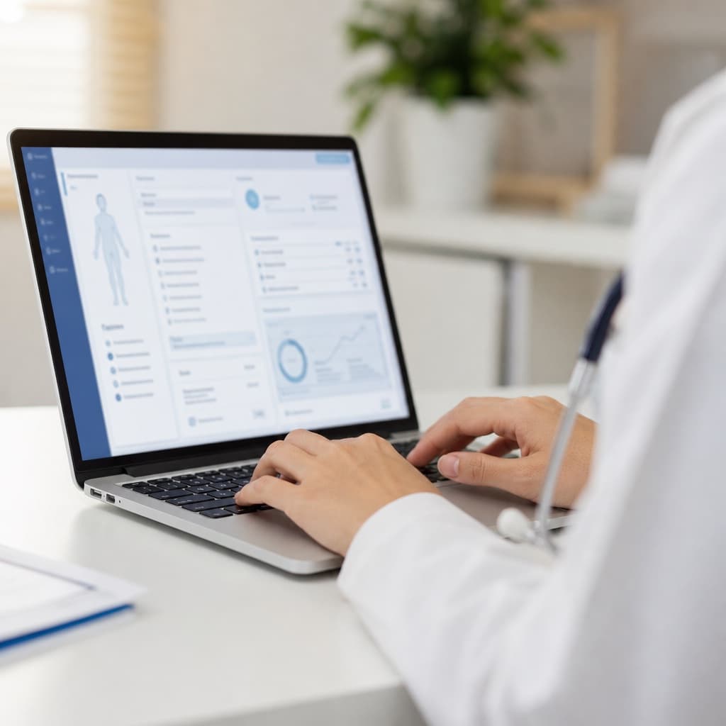 The Scripted clinical workspace on a laptop