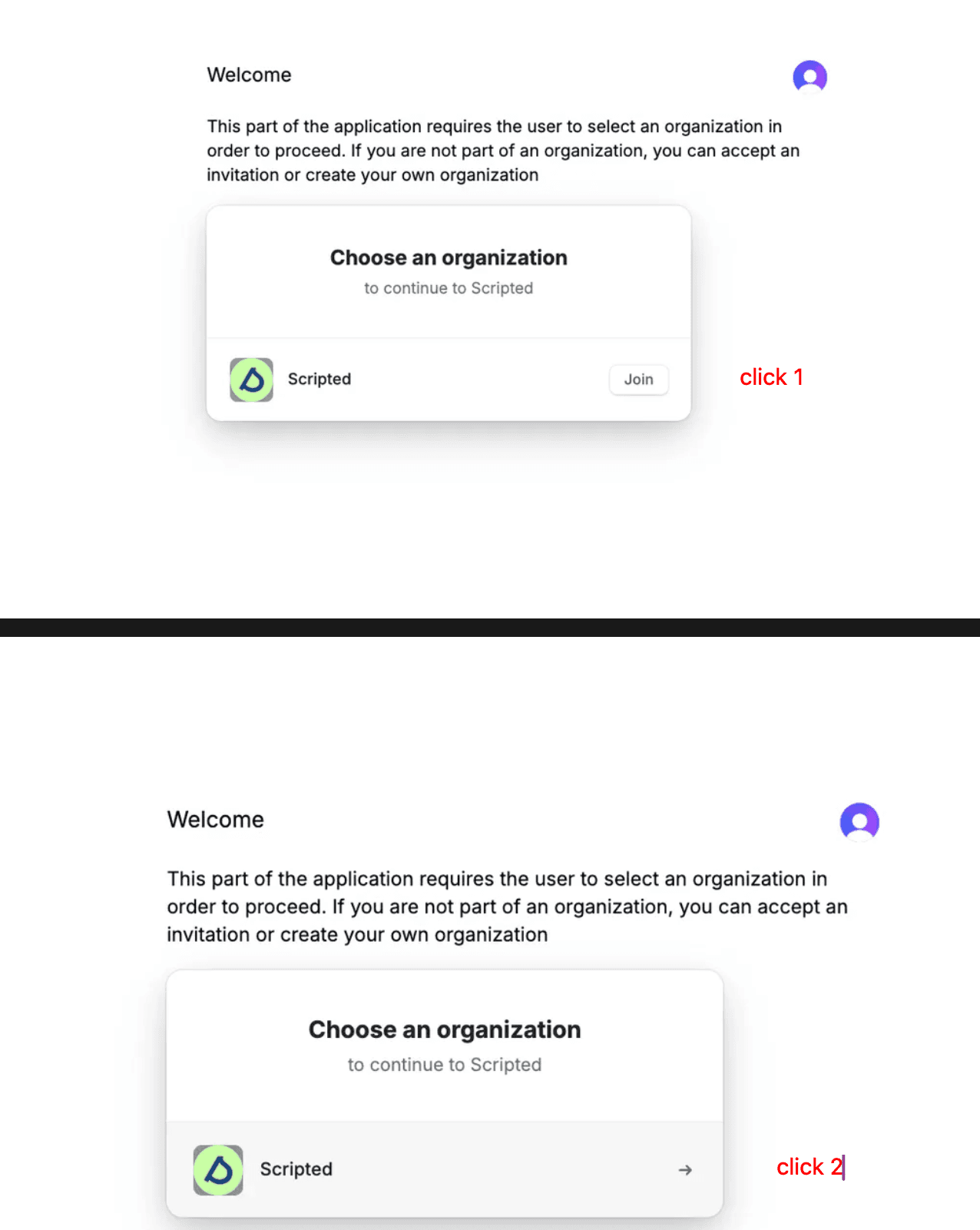 Join Scripted Organization