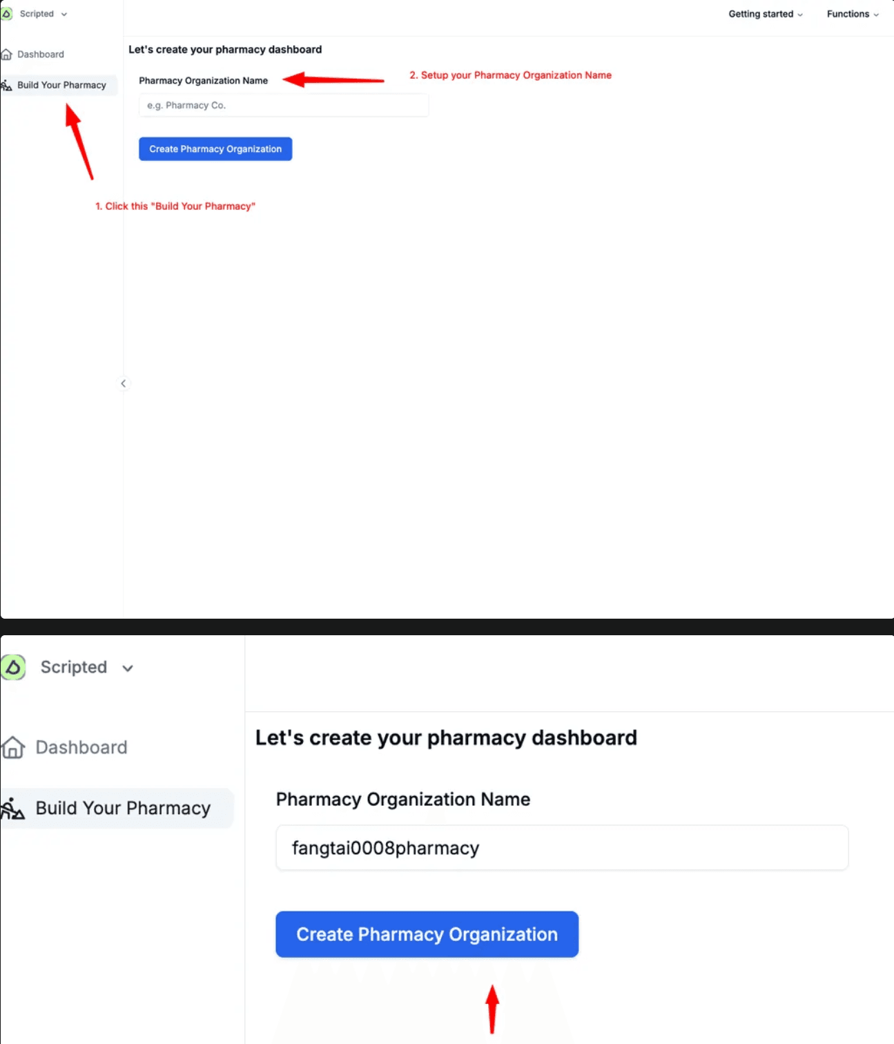 Create Pharmacy Organization