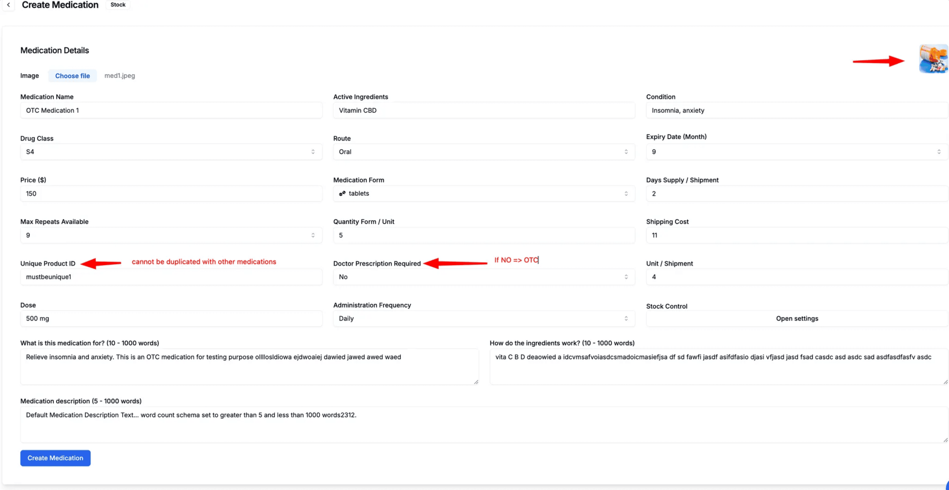 OTC Medication Example