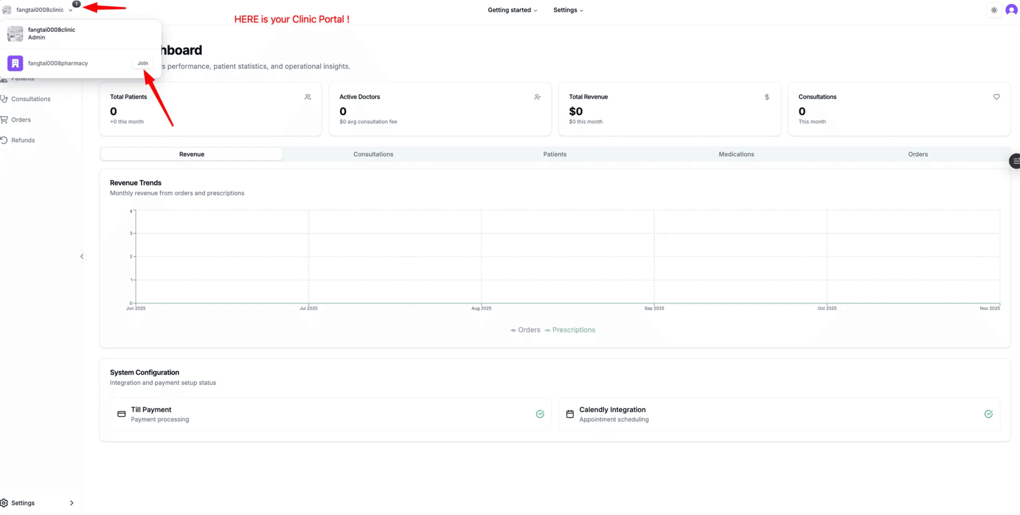 Clinic Join Pharmacy Prompt