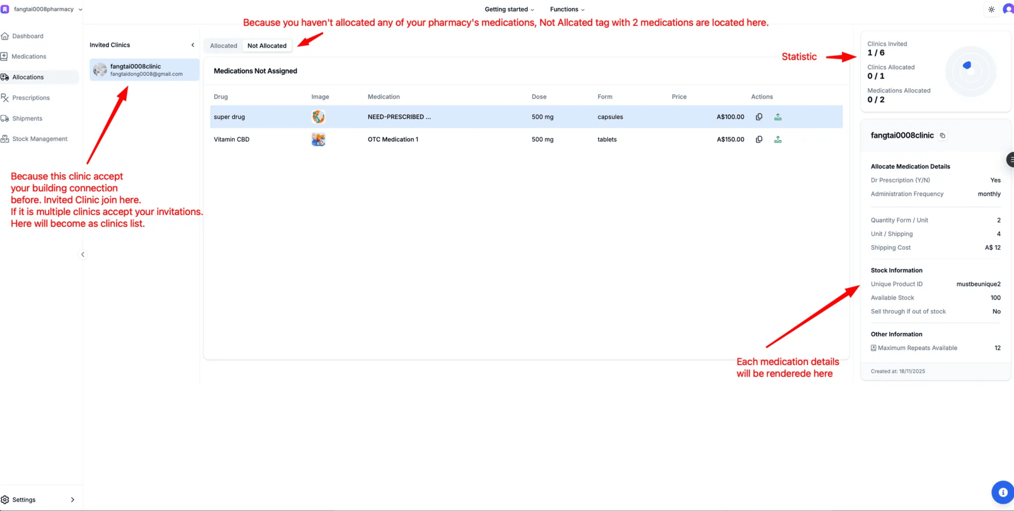 Pharmacy Allocations - Not Allocated